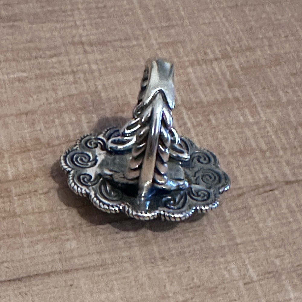 American West by Carolyn Pollack Sterling Green Variscite Cluster Gemstone Ring - Picture 11 of 13